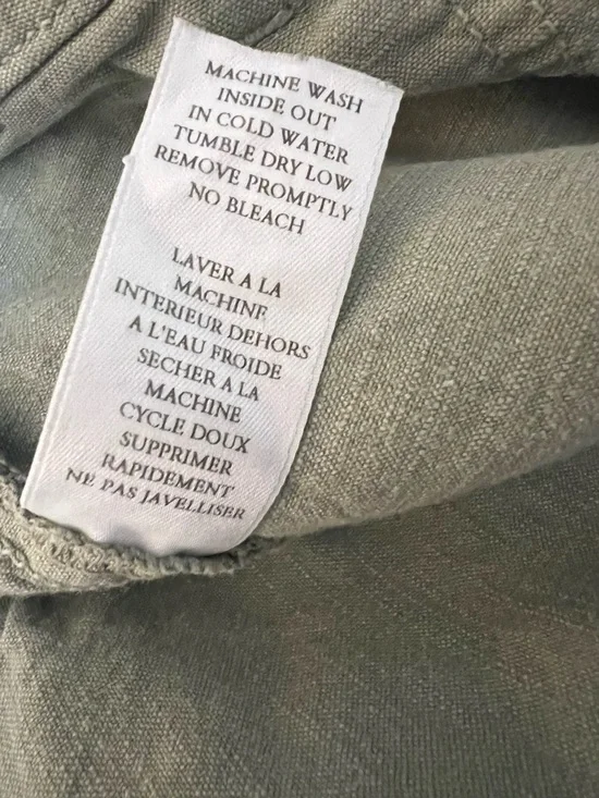Frank & Eileen Jameson Jogger Pants Linen Blend Sage Green Size 4 - Picture 7 of 7